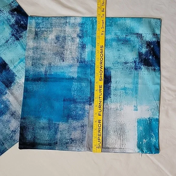 NIB Abstract Blue Pillow Covers - Picture 3 of 5